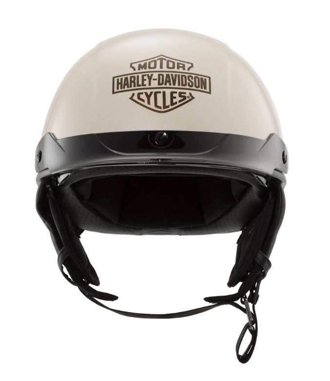 ハーレーダビッドソン　Harley Davidson USAハーフヘルメット Busby Ultra-Light Syn Shield J03  Half Helmet 　ホワイトサンドパールグロス (98121-23vx)
