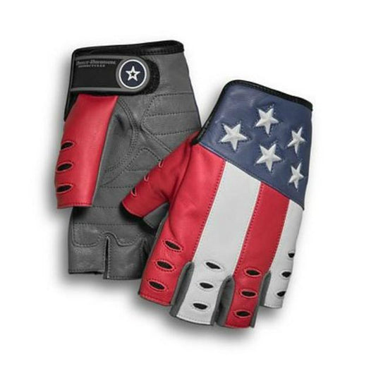ハーレーダビッドソン　★ Harley Davidson グローブ Men's Patriot Fingerless Gloves