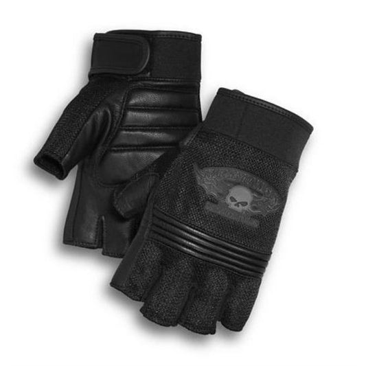 ハーレーダビッドソン　★ Harley Davidson グローブ Men's Winged Skull Fingerless Gloves （サイズ　S）